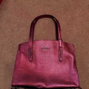 Coach Charlie Carry-all satchel Metallic Berry